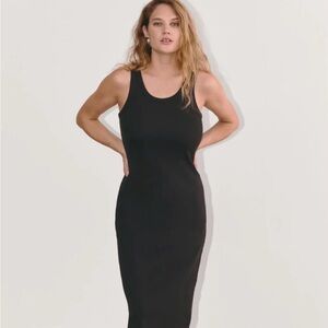 Everlane Black Ribbed Tank Dress